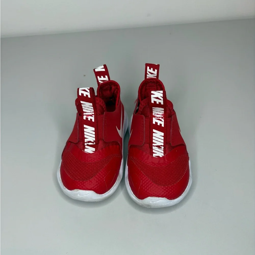 Nike Kids Red and White Slip-On Sneakers